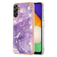 Funda Silicona Gel Goma Patron de Moda Carcasa YB5 para Samsung Galaxy A34 5G Morado