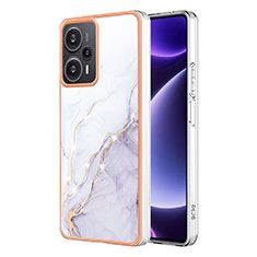 Funda Silicona Gel Goma Patron de Moda Carcasa YB5 para Xiaomi Poco F5 5G Blanco