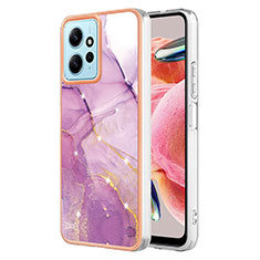 Funda Silicona Gel Goma Patron de Moda Carcasa YB5 para Xiaomi Redmi Note 12 4G Purpura Claro