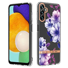 Funda Silicona Gel Goma Patron de Moda Carcasa YB6 para Samsung Galaxy A34 5G Morado