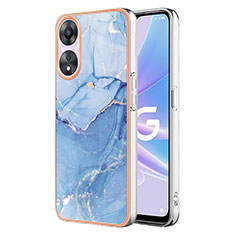 Funda Silicona Gel Goma Patron de Moda Carcasa YB7 para Oppo A58 5G Azul