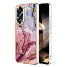 Funda Silicona Gel Goma Patron de Moda Carcasa YB7 para Oppo A78 4G Purpura Claro