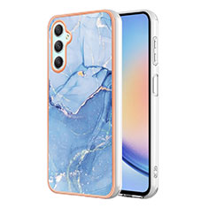 Funda Silicona Gel Goma Patron de Moda Carcasa YB7 para Samsung Galaxy A24 4G Azul