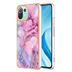 Funda Silicona Gel Goma Patron de Moda Carcasa YB7 para Xiaomi Mi 11 Lite 4G Purpura Claro