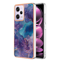 Funda Silicona Gel Goma Patron de Moda Carcasa YB7 para Xiaomi Redmi Note 12 Pro 5G Morado