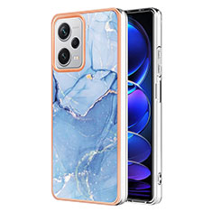 Funda Silicona Gel Goma Patron de Moda Carcasa YB7 para Xiaomi Redmi Note 12 Pro+ Plus 5G Azul