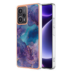 Funda Silicona Gel Goma Patron de Moda Carcasa YB7 para Xiaomi Redmi Note 12 Turbo 5G Morado