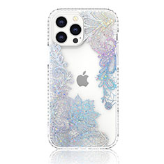 Funda Silicona Gel Goma Patron de Moda Carcasa YJ1 para Apple iPhone 13 Pro Claro