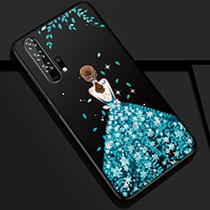 Funda Silicona Gel Goma Vestido de Novia Carcasa K01 para Huawei Honor 20 Pro Azul