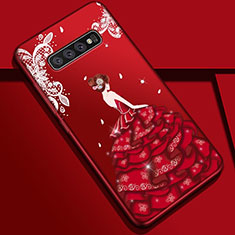 Funda Silicona Gel Goma Vestido de Novia Carcasa K01 para Samsung Galaxy S10 Plus Vistoso