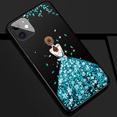 Funda Silicona Gel Goma Vestido de Novia Carcasa M02 para Apple iPhone 11 Azul