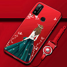 Funda Silicona Gel Goma Vestido de Novia Carcasa para Huawei Honor Play4T Multicolor