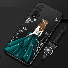 Funda Silicona Gel Goma Vestido de Novia Carcasa para Huawei Nova 6 Negro