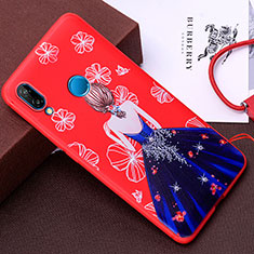 Funda Silicona Gel Goma Vestido de Novia Carcasa para Huawei P20 Lite Azul