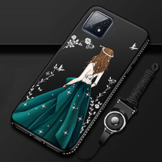 Funda Silicona Gel Goma Vestido de Novia Carcasa para Oppo A72 5G Negro