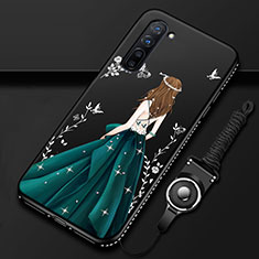 Funda Silicona Gel Goma Vestido de Novia Carcasa para Oppo Find X2 Lite Verde