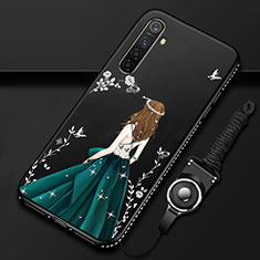 Funda Silicona Gel Goma Vestido de Novia Carcasa para Oppo K5 Negro