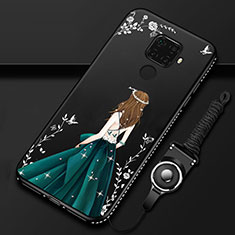 Funda Silicona Gel Goma Vestido de Novia Carcasa S02 para Huawei Mate 30 Lite Verde