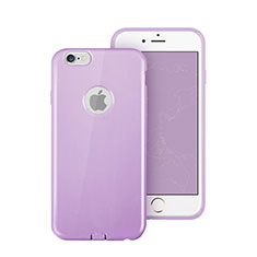 Funda Silicona Goma con Agujero para Apple iPhone 6 Morado