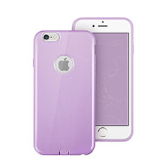 Funda Silicona Goma con Agujero para Apple iPhone 6S Morado