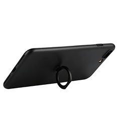 Funda Silicona Goma con Soporte para Apple iPhone 7 Plus Negro