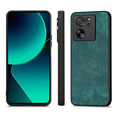 Funda Silicona Goma de Cuero Carcasa AD1 para Xiaomi Mi 13T Pro 5G Verde