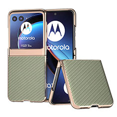 Funda Silicona Goma de Cuero Carcasa B04H para Motorola Moto Razr 40 Ultra 5G Verde