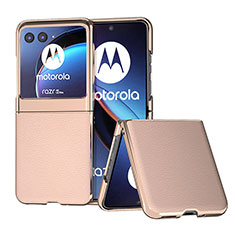 Funda Silicona Goma de Cuero Carcasa B07H para Motorola Moto Razr 40 Ultra 5G Caqui