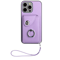 Funda Silicona Goma de Cuero Carcasa BF1 para Apple iPhone 14 Pro Max Morado