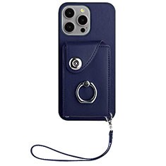 Funda Silicona Goma de Cuero Carcasa BF1 para Apple iPhone 15 Pro Azul