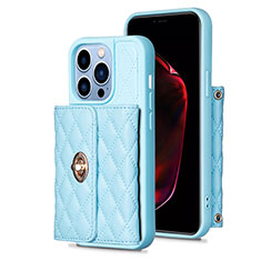 Funda Silicona Goma de Cuero Carcasa BF1 para Apple iPhone 15 Pro Max Azul