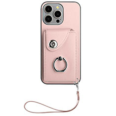 Funda Silicona Goma de Cuero Carcasa BF1 para Apple iPhone 16 Pro Max Oro Rosa