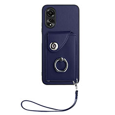 Funda Silicona Goma de Cuero Carcasa BF1 para Oppo A38 Azul