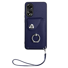 Funda Silicona Goma de Cuero Carcasa BF1 para Oppo A78 4G Azul