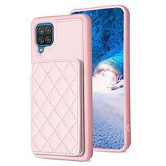 Funda Silicona Goma de Cuero Carcasa BF1 para Samsung Galaxy A12 Nacho Oro Rosa