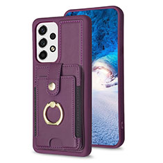 Funda Silicona Goma de Cuero Carcasa BF1 para Samsung Galaxy A53 5G Morado