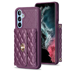 Funda Silicona Goma de Cuero Carcasa BF1 para Samsung Galaxy A54 5G Morado