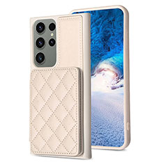 Funda Silicona Goma de Cuero Carcasa BF1 para Samsung Galaxy S21 FE 5G Caqui