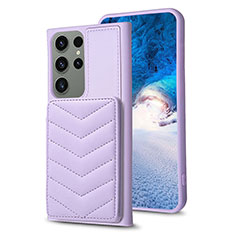 Funda Silicona Goma de Cuero Carcasa BF1 para Samsung Galaxy S23 Ultra 5G Purpura Claro