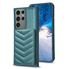 Funda Silicona Goma de Cuero Carcasa BF1 para Samsung Galaxy S23 Ultra 5G Verde