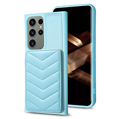 Funda Silicona Goma de Cuero Carcasa BF1 para Samsung Galaxy S25 Ultra 5G Azul Claro