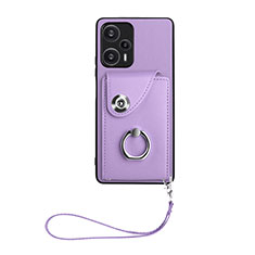 Funda Silicona Goma de Cuero Carcasa BF1 para Xiaomi Poco F5 5G Morado