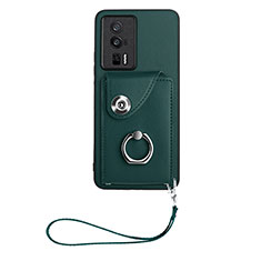 Funda Silicona Goma de Cuero Carcasa BF1 para Xiaomi Poco F5 Pro 5G Verde Noche