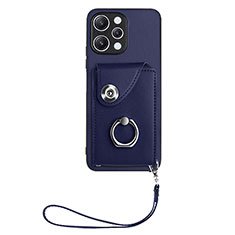 Funda Silicona Goma de Cuero Carcasa BF1 para Xiaomi Poco M6 Pro 5G Azul