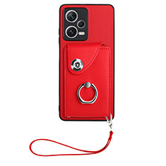 Funda Silicona Goma de Cuero Carcasa BF1 para Xiaomi Poco X5 5G Rojo