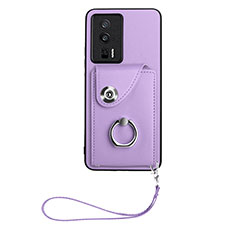 Funda Silicona Goma de Cuero Carcasa BF1 para Xiaomi Redmi K60 5G Morado