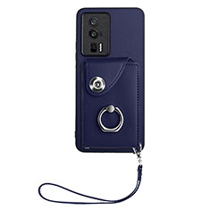 Funda Silicona Goma de Cuero Carcasa BF1 para Xiaomi Redmi K60 Pro 5G Azul