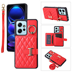 Funda Silicona Goma de Cuero Carcasa BF1 para Xiaomi Redmi Note 12 4G Rojo