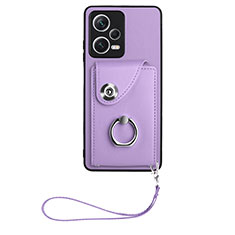 Funda Silicona Goma de Cuero Carcasa BF1 para Xiaomi Redmi Note 12 5G Morado