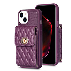 Funda Silicona Goma de Cuero Carcasa BF2 para Apple iPhone 14 Plus Morado